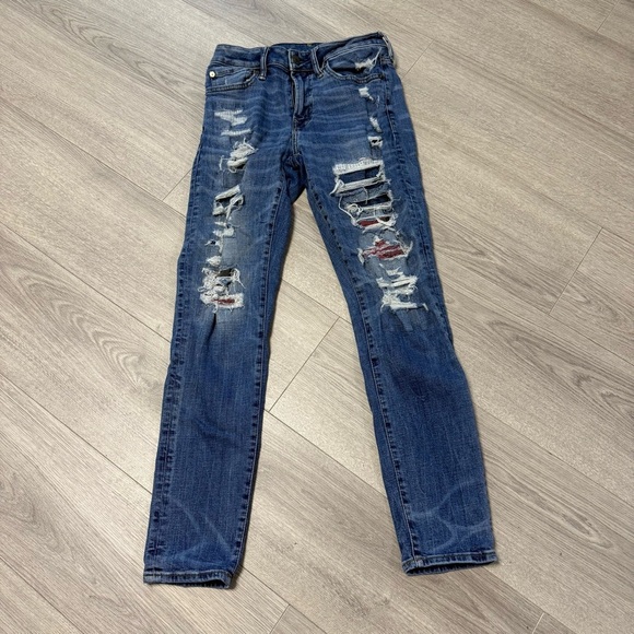 American Eagle Distressed Athletic Skinny Women's Jeans 28x30 - Picture 1 of 9
